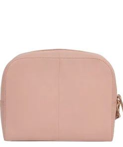 Brompton' Blush Pink Leather Make-Up Bag