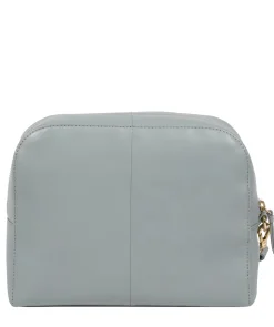 Brompton' Cashmere Blue Leather Make-Up Bag