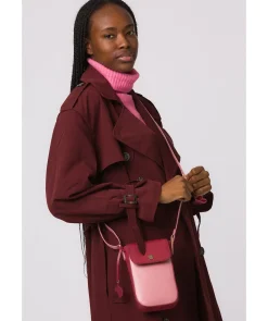 Buzz' Blush & Orchid Leather Cross Body Phone Bag