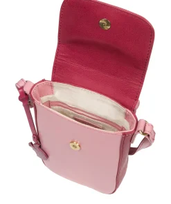 Buzz' Blush & Orchid Leather Cross Body Phone Bag