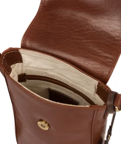 Buzz' Conker Brown Leather Cross Body Phone Bag