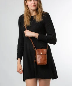 Buzz' Conker Brown Leather Cross Body Phone Bag