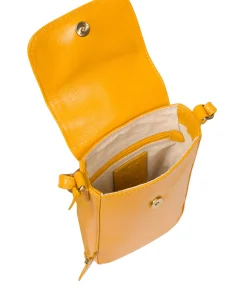 Buzz' Lemon Drop Leather Cross Body Phone Bag