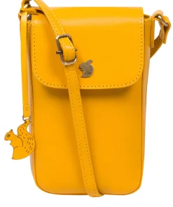Buzz' Lemon Drop Leather Cross Body Phone Bag