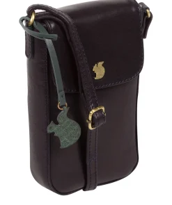 Buzz' Navy Leather Cross Body Phone Bag