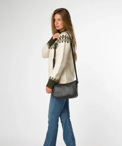 Caldecote' Black Leather Cross Body Bag
