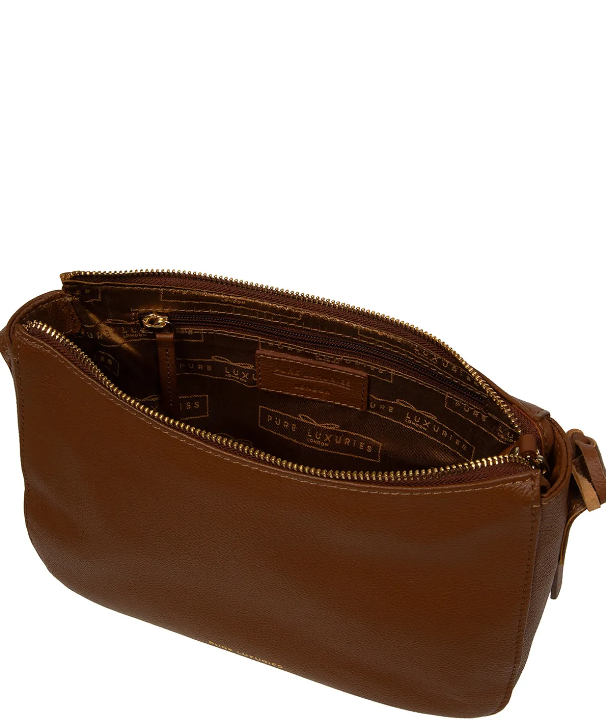 Caldecote' Tan Leather Cross Body Bag