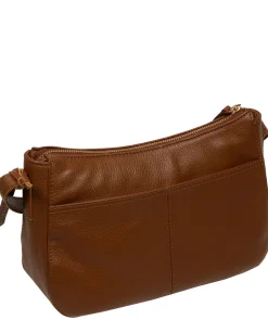 Caldecote' Tan Leather Cross Body Bag