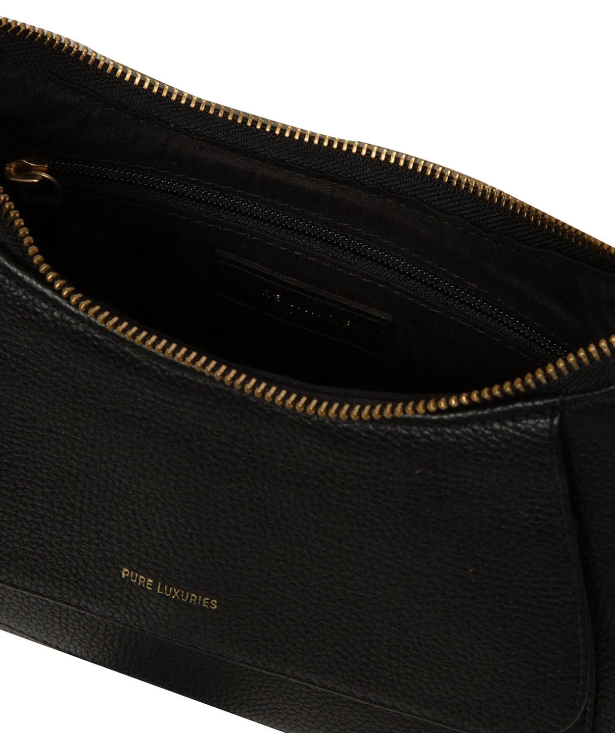 Calista' Black Leather Grab Bag