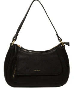 Calista' Black Leather Grab Bag