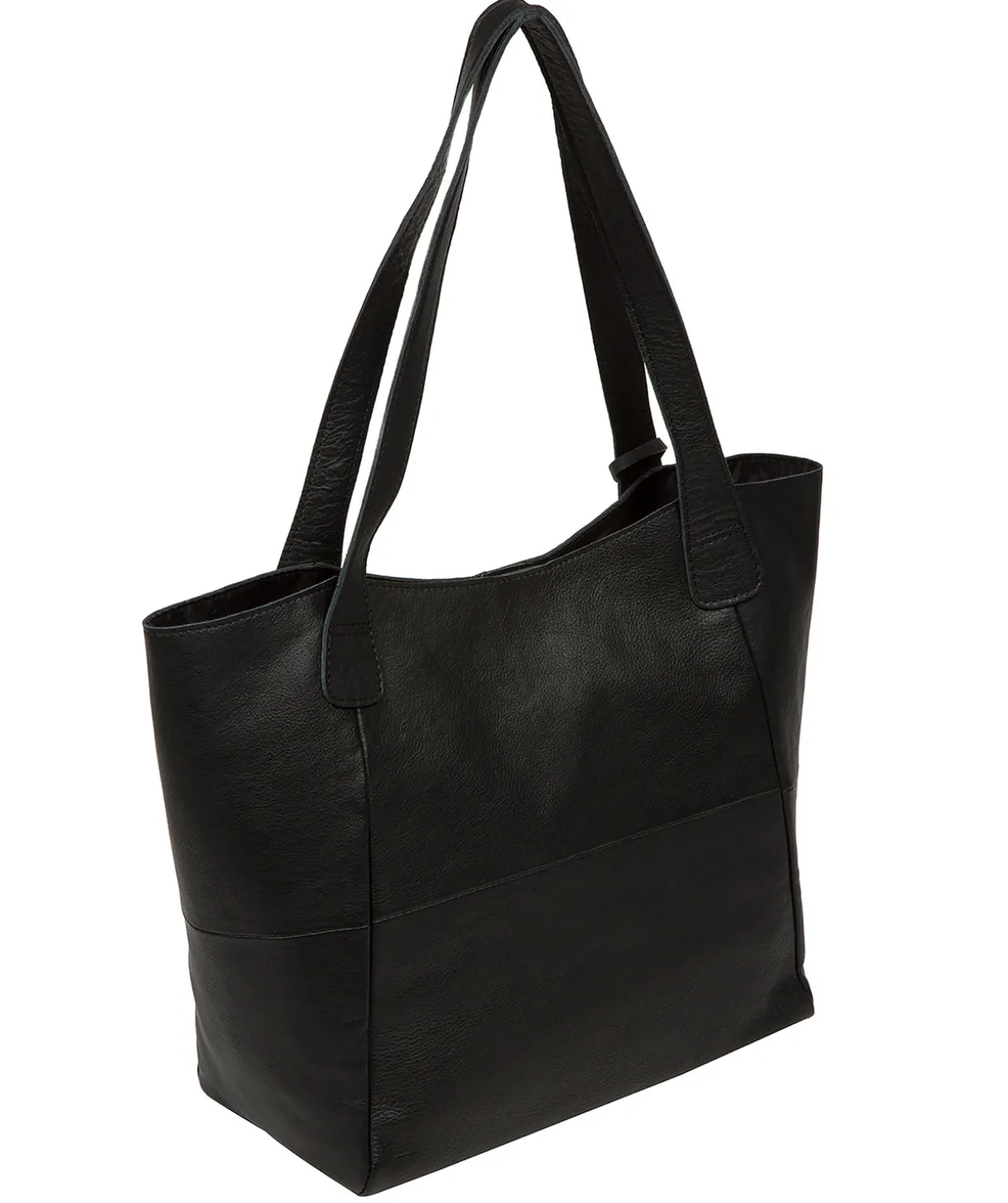 Cami' Black Leather Tote Bag