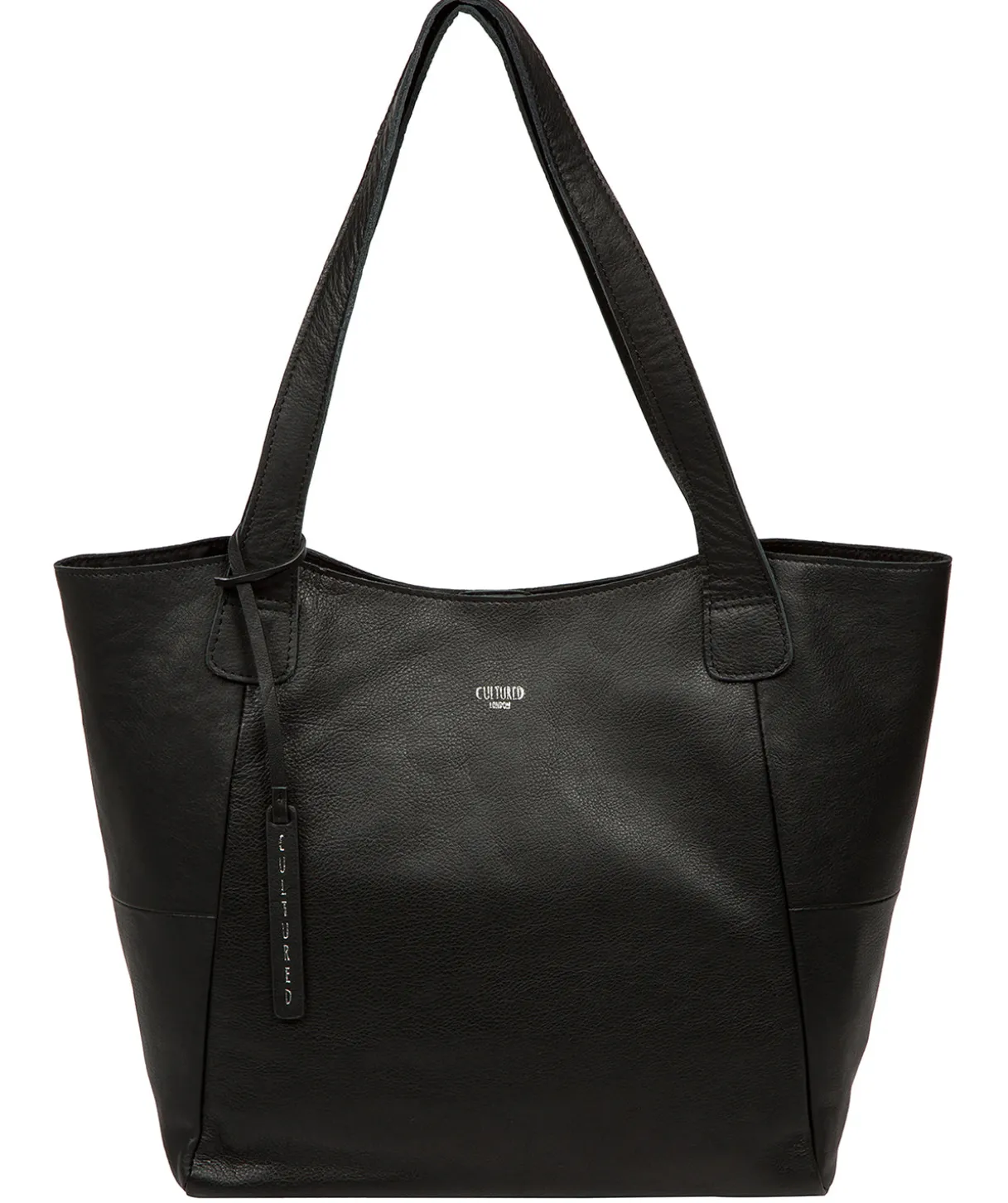 Cami' Black Leather Tote Bag