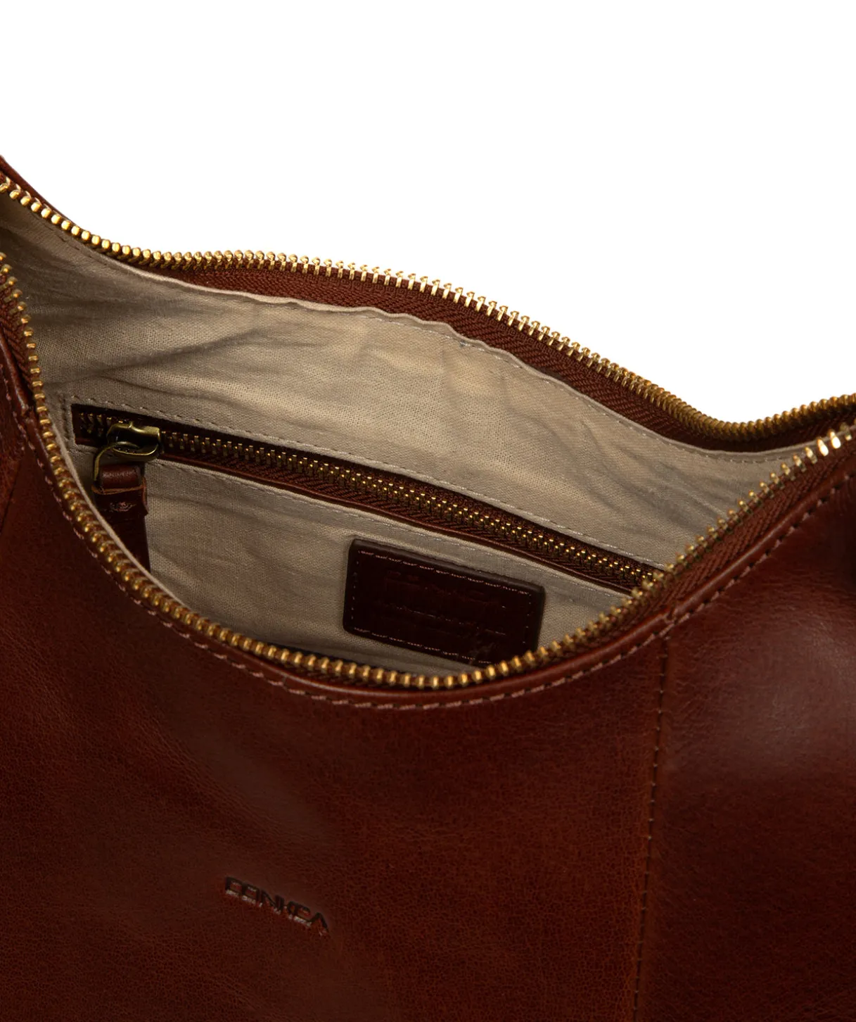 Candy' Conker Brown Leather Handbag