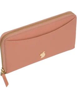 Candy' Misty Rose Leather Zip-Round Purse
