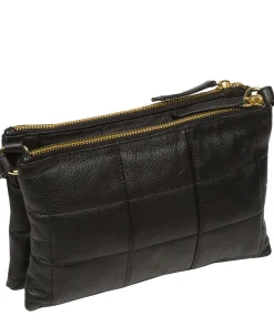 Carmen' Black Nappa Leather Cross Body Bag