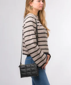 Carmen' Black Nappa Leather Cross Body Bag