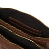 Carmen' Dark Tan Nappa Leather Cross Body Bag
