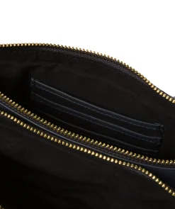 Carmen' Navy Nappa Leather Cross Body Bag