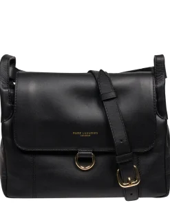 Cassie' Black Leather Cross Body Bag