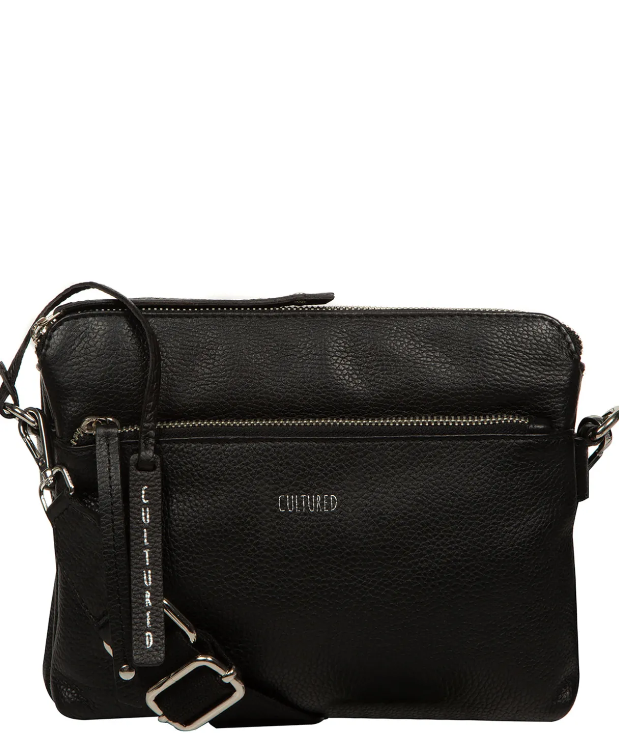Celia' Black Leather Cross Body Bag