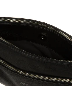 Celia' Black Leather Cross Body Bag