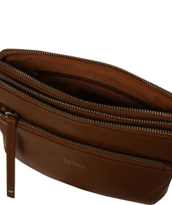 Celia' Rich Tan Leather Cross Body Bag