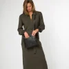 Celina' Black Leather Cross Body Bag