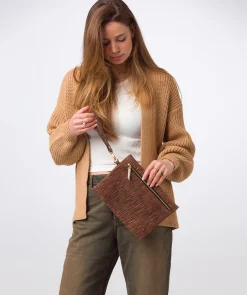 Chalfont' Animal Print Leather Clutch Bag