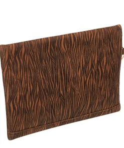 Chalfont' Animal Print Leather Clutch Bag