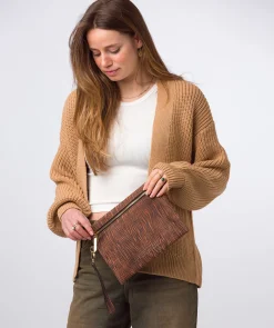Chalfont' Animal Print Leather Clutch Bag