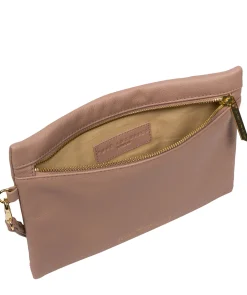 Chalfont' Blush Pink Leather Clutch Bag