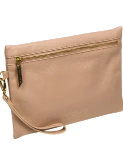 Chalfont' Latte Leather Clutch Bag