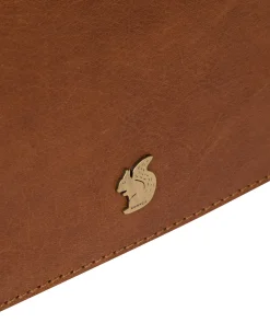 Cherish' Dark Tan Leather Clutch Bag