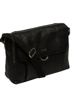 Cherry' Black Leather Shoulder Bag
