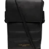 Chloe' Black Leather Cross Body Phone Bag