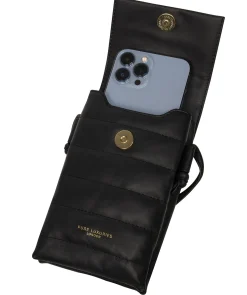 Chloe' Black Leather Cross Body Phone Bag