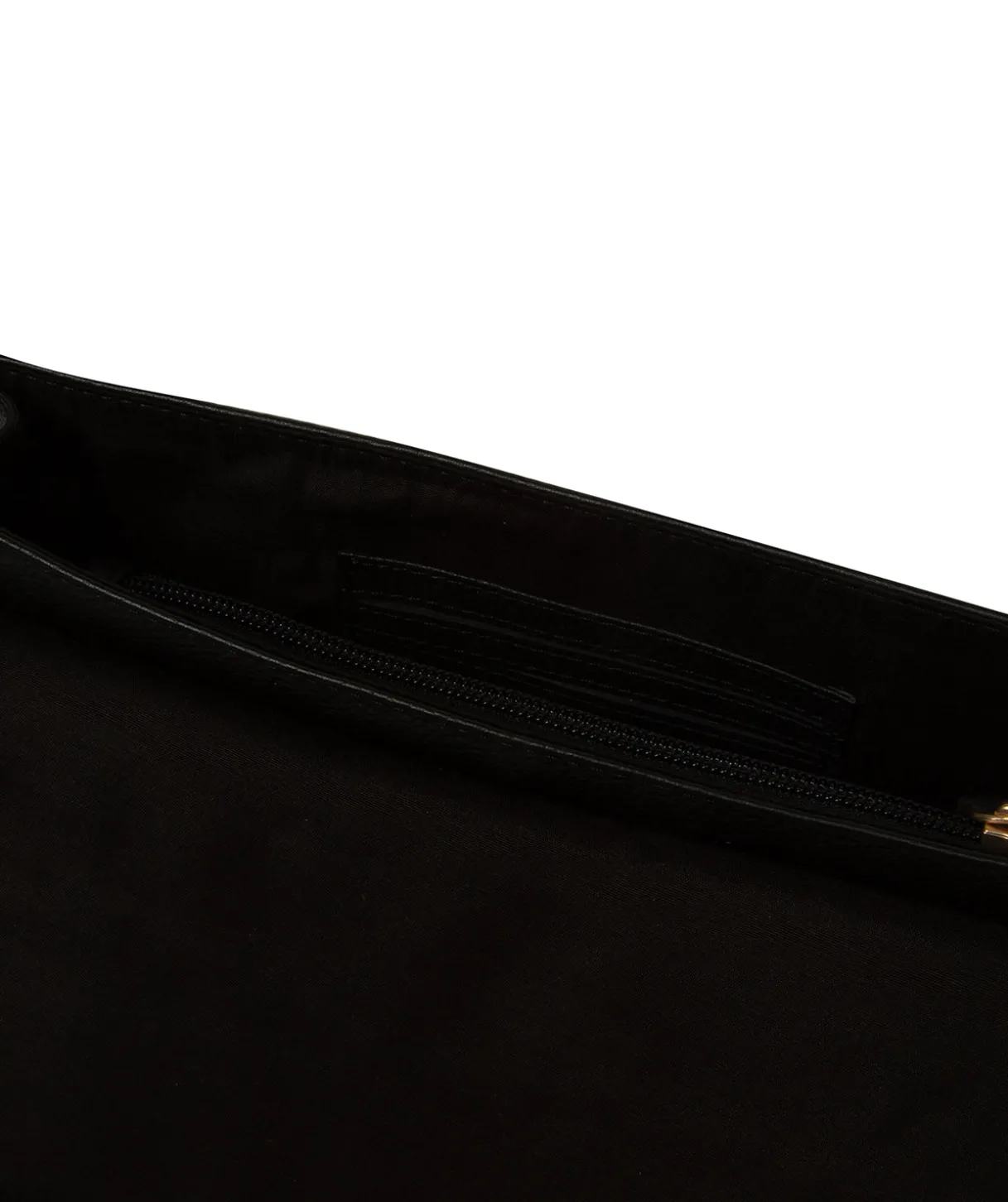 Clarissa' Black Leather Clutch Bag