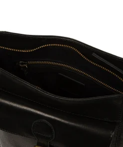 Clementine' Black Leather Cross Body Bag