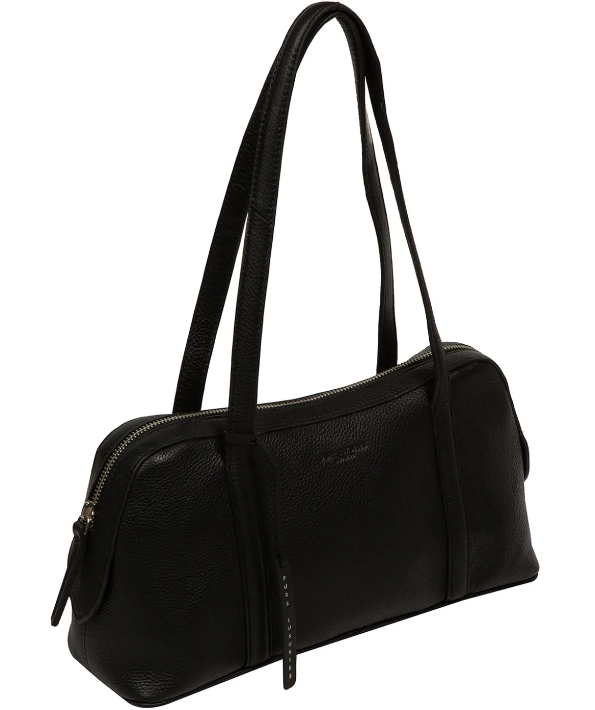 Cleo' Black Leather Evening Handbag