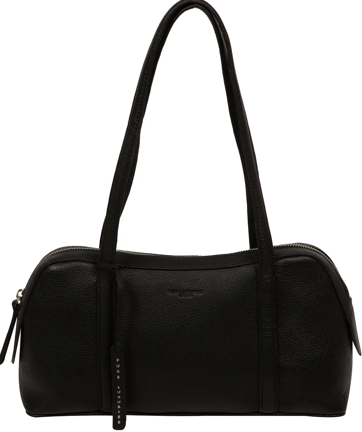 Cleo' Black Leather Evening Handbag