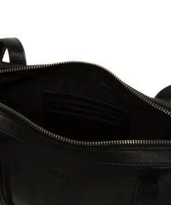 Cleo' Black Leather Evening Handbag