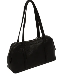 Cleo' Black Leather Evening Handbag