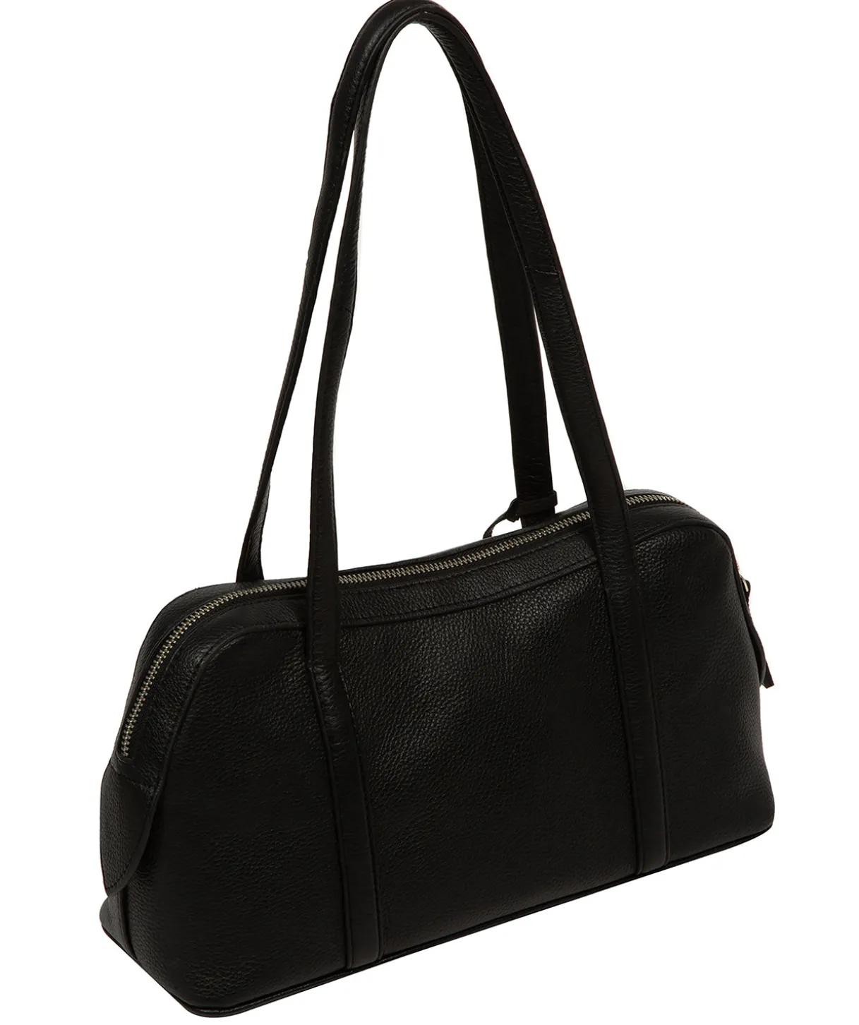 Cleo' Black Leather Evening Handbag