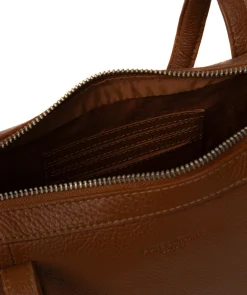 Cleo' Rich Tan Leather Evening Handbag