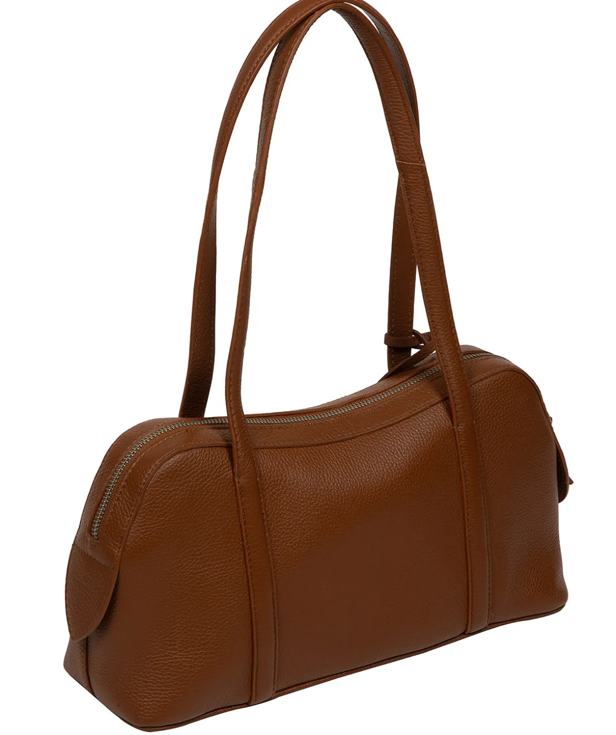 Cleo' Rich Tan Leather Evening Handbag