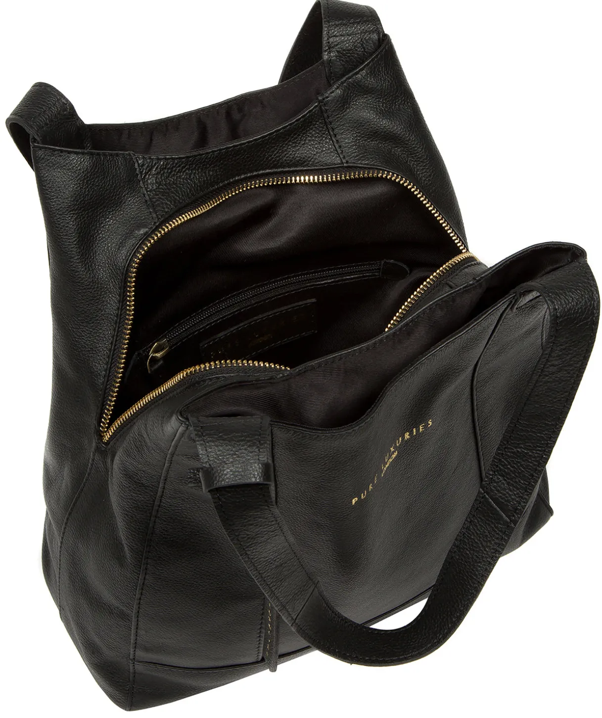 Colette' Black Leather Handbag