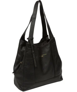 Colette' Black Leather Handbag