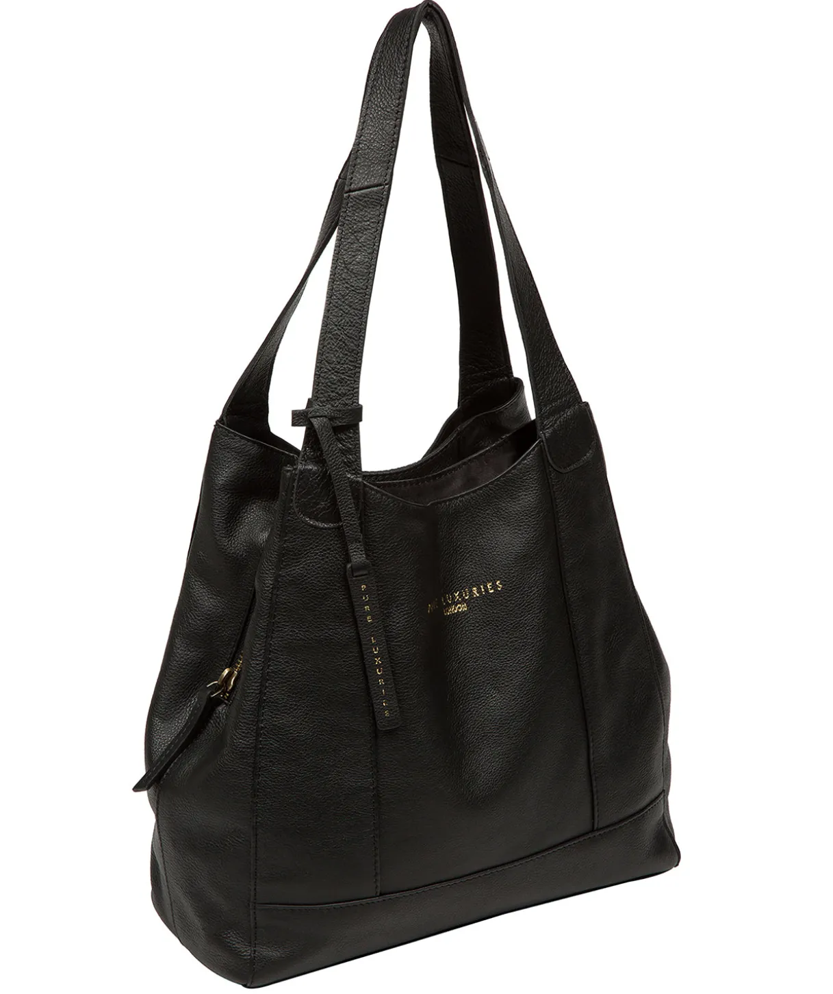 Colette' Black Leather Handbag