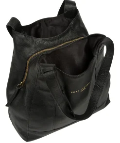 Colette' Black Leather Handbag