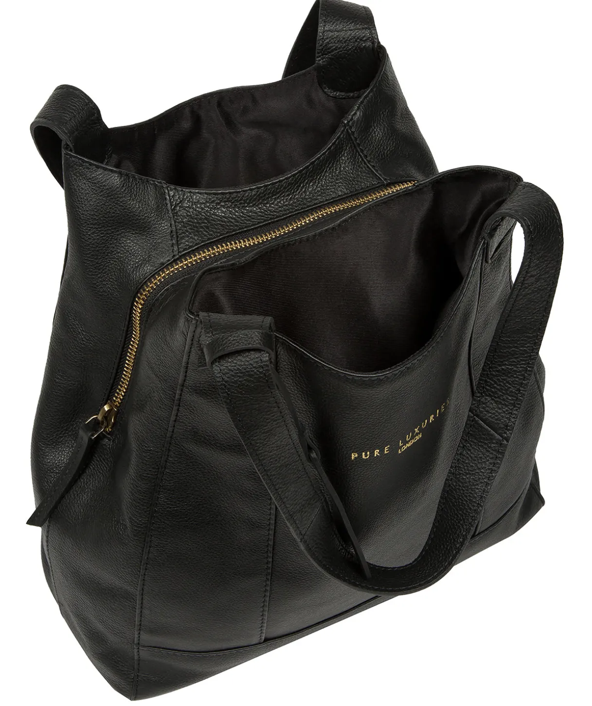 Colette' Black Leather Handbag